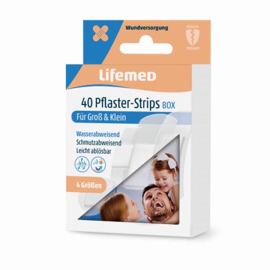 Pflaster-Strips Zinkbox halbtransparent, Box