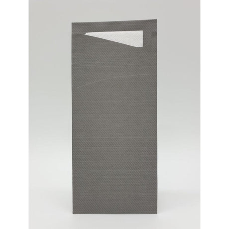 Duni Bestecktaschen 8,5 x 19 cm Sacchetto Auswahl: grau / weiß