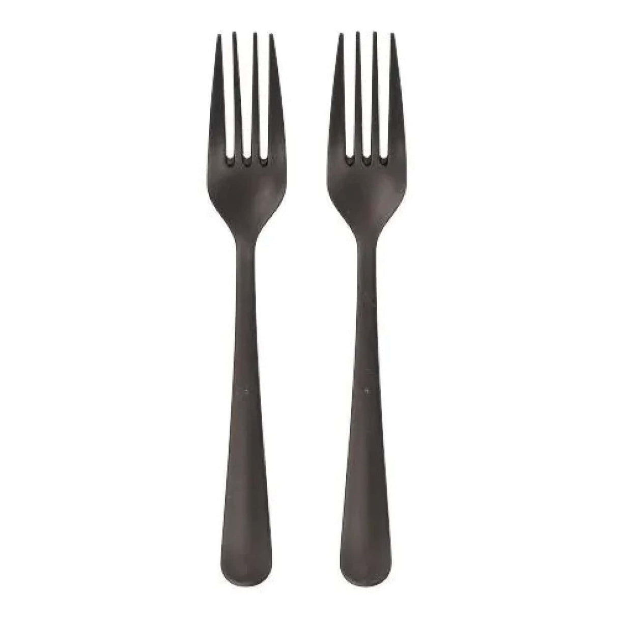 Mehrweg Gabeln in Spender, Bio-PP, extra stabil 1 Karton (6 Packungen × 100 Stück), Schwarz