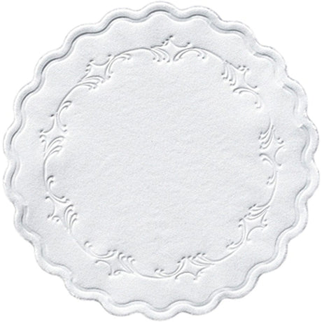 Duni Tissue-Untersetzer, Romance, rund Ø 9 cm Farbvariante: Weiß