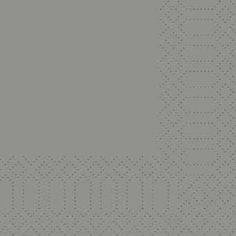 Duni Zelltuch Serviette 24 x 24cm - Granit Grau 3lg