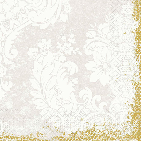 Duni Tissue-Motiv-Serviette 33 x 33 cm, Royal White Inhalt: 50 Stück