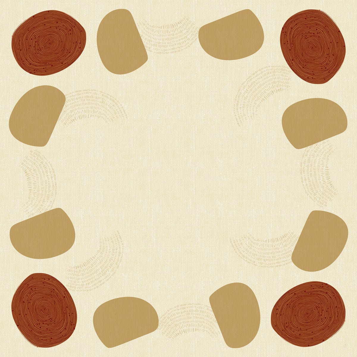 Duni Dunicel Motiv Mitteldecke, 84 x 84 cm, Earthy