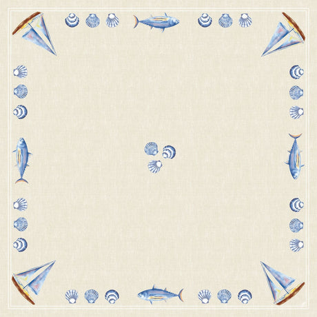 Duni Dunicel Motiv Mitteldecke, 84 x 84 cm, Tide