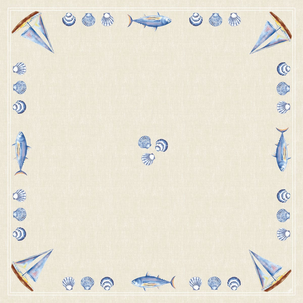 Duni Dunisilk Motiv Mitteldecke, 84 x 84 cm, Tide