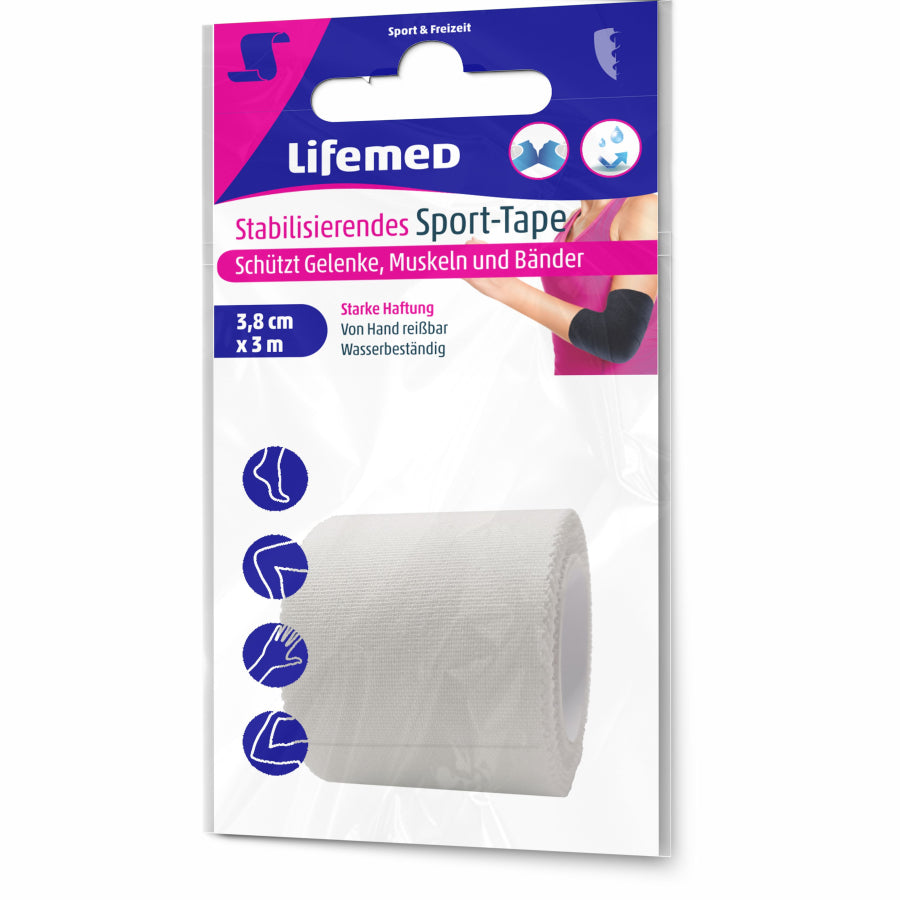 Stabilisierendes Sport-Tape 3 m x 3,8 cm, Verpackung