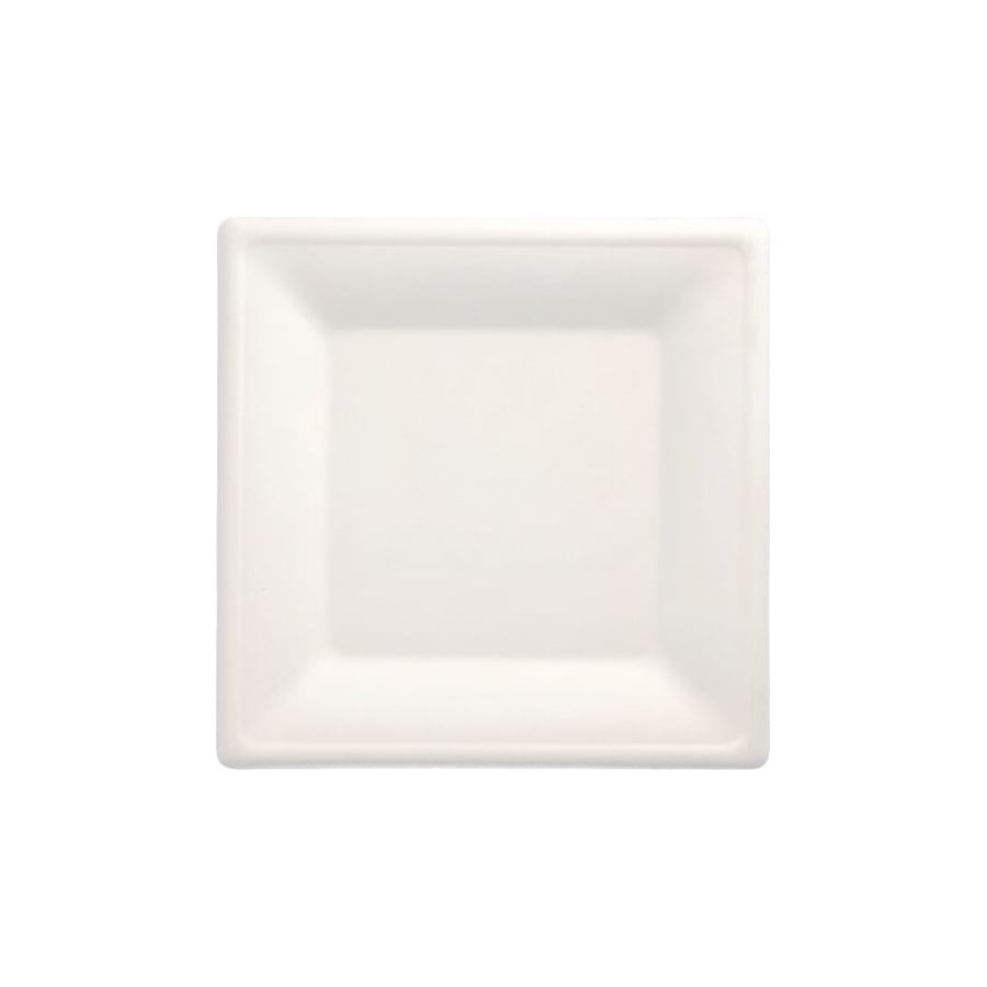 Papstar Einwegteller Zuckerrohr, 26 x 26 cm, stabil