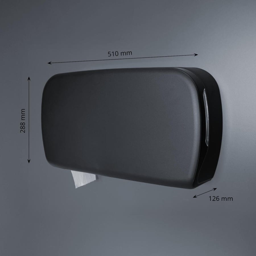 Semy Top Maxi Jumbo Toilettenpapierspender für 2 Rollen bis 24 cm