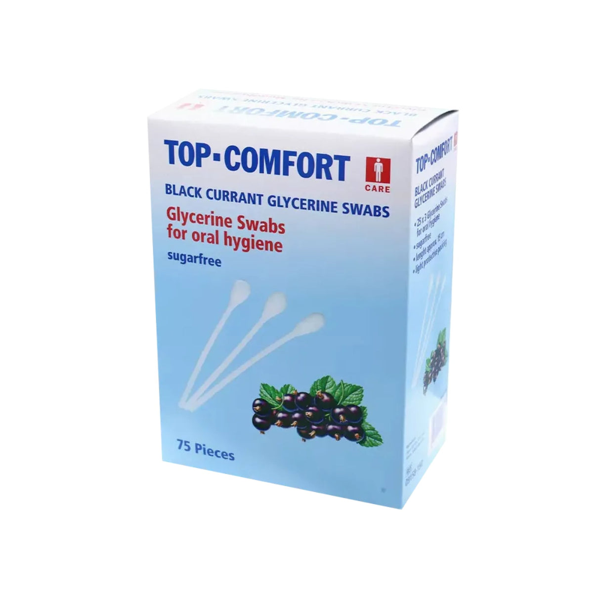 AMPri MED-COMFORT Wattestäbchen Johannisbeere Geschmack Mundhygiene