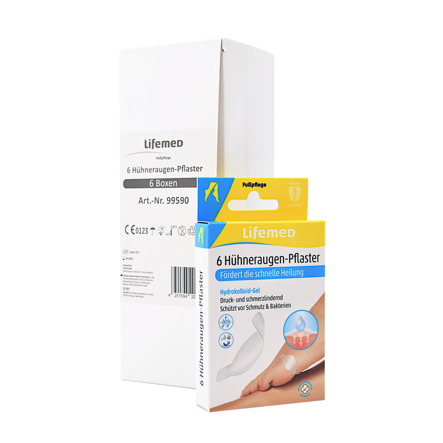 Lifemed Hühneraugen-Pflaster transparent Verpackung