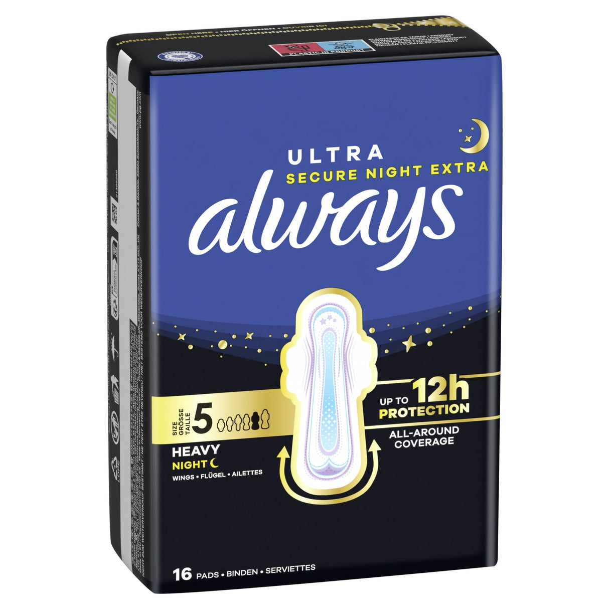 Always Ultra Secure Night Extra Damenbinden, Größe 5