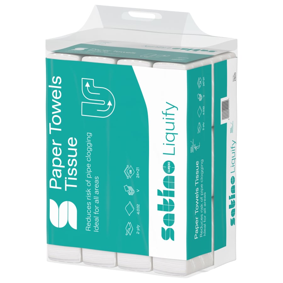 Satino Liquify Handtuchpapier V-Falz – Ansicht