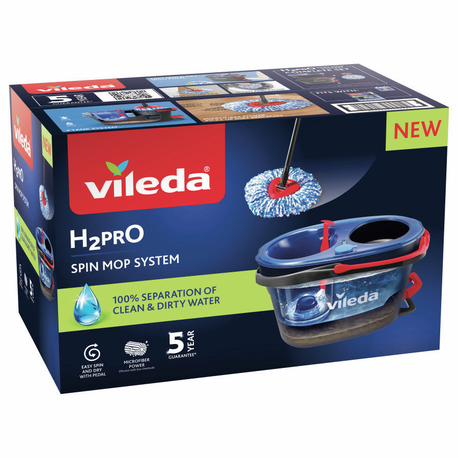 Vileda H2PRO Wischmopp Set mit Zweitanksystem