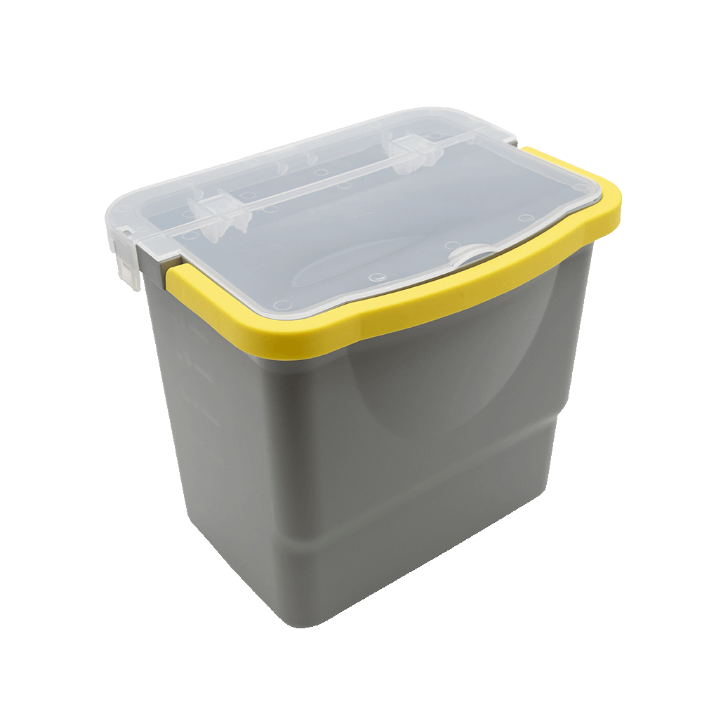 305027 Eimer 6 Liter, grau, gelber Henkel (PRO) SPRiNTUS