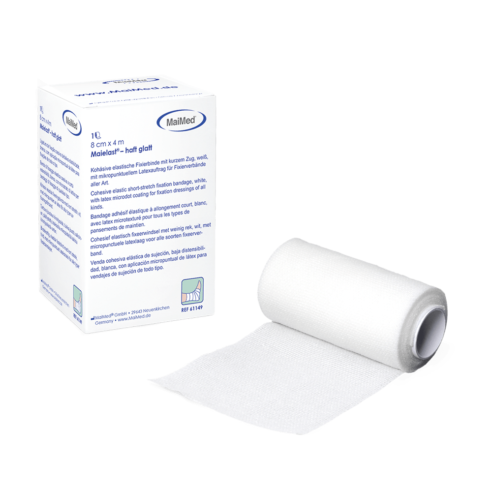 MaiMed Maielast - haft glatt unsteril kohäsive, elastische Fixierbinden Größe: 4 cm x 4 m