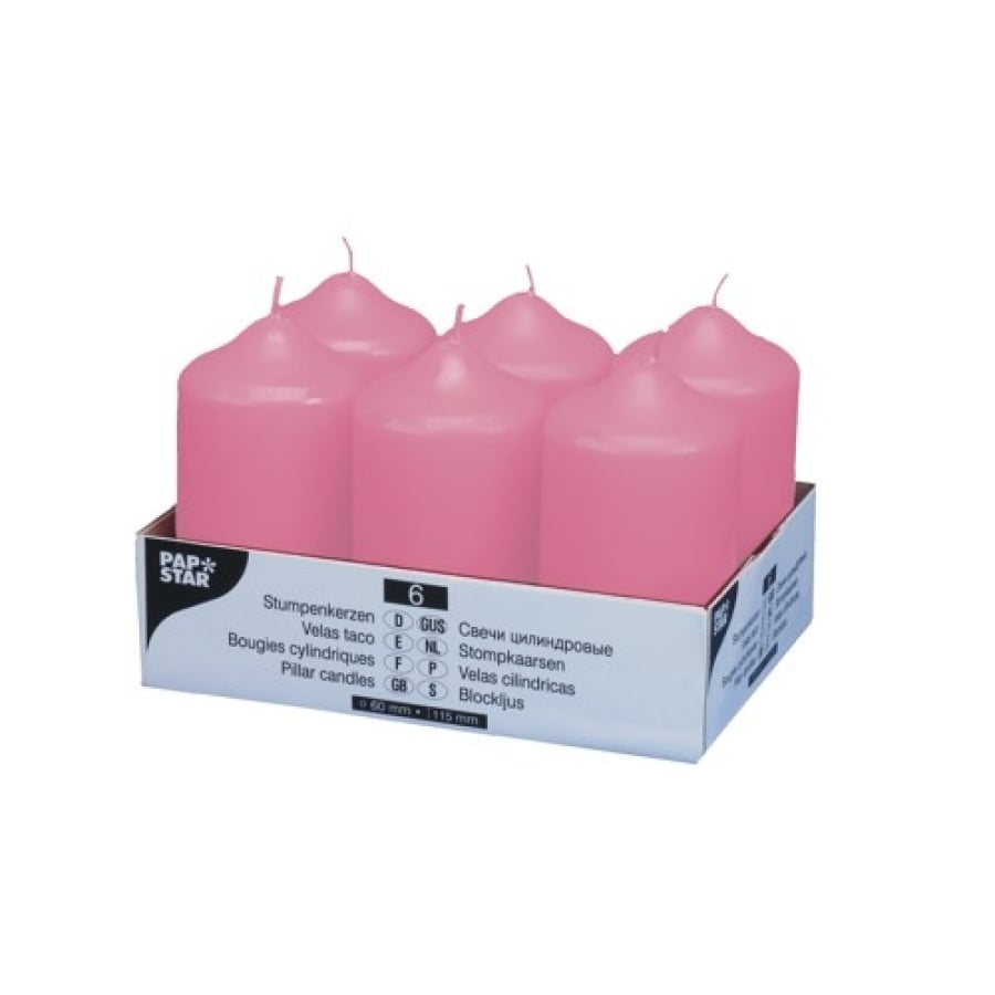Papstar Stumpenkerzen altrosa