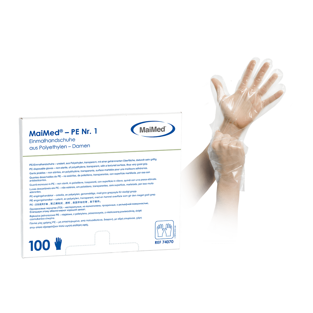 MaiMed PE Einmalhandschuhe / Dieselhandschuhe Größe: Universalgröße Damen