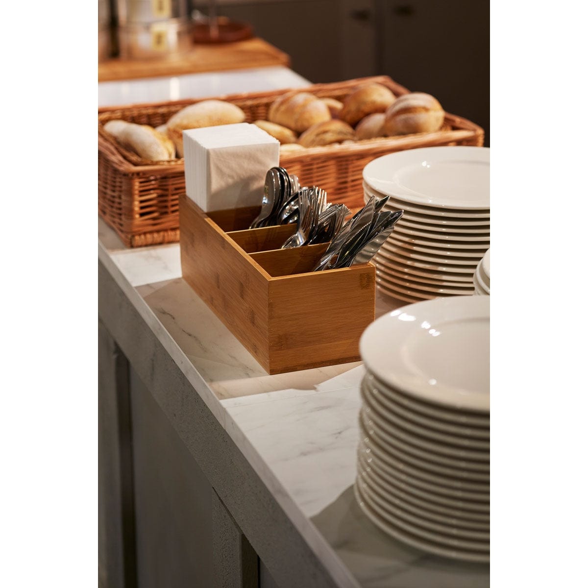 Duni Serviettenspender/Besteckkasten Multi, Bambus ecoecho, 36 x 14 cm