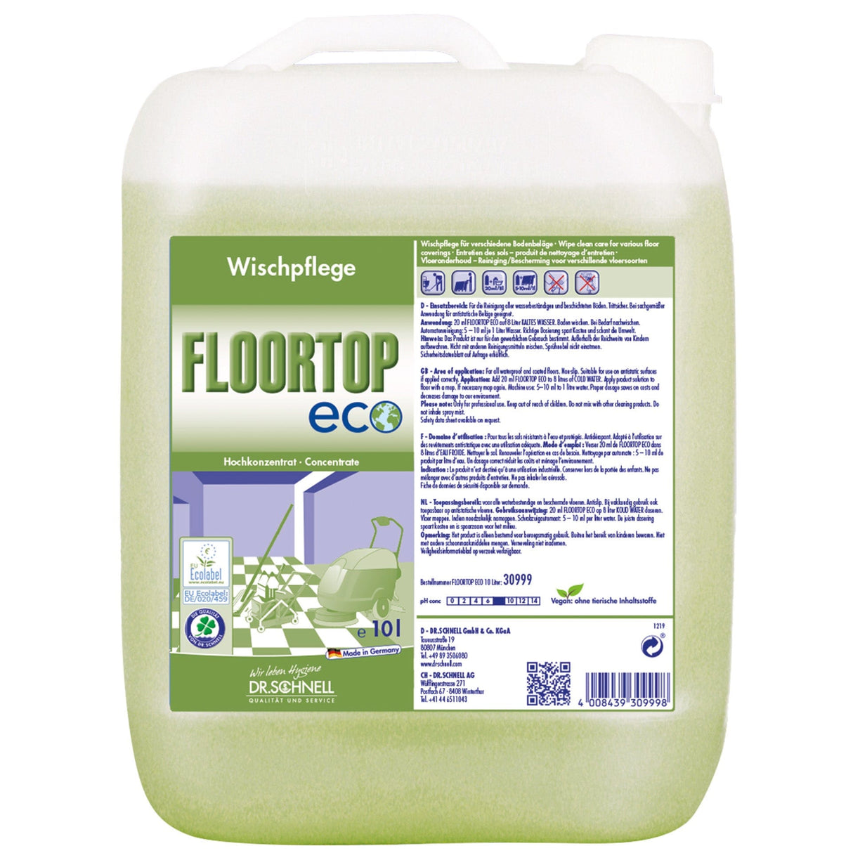 Dr. Schnell Floortop ECO Wischpflege Inhalt: 1 Liter Flasche