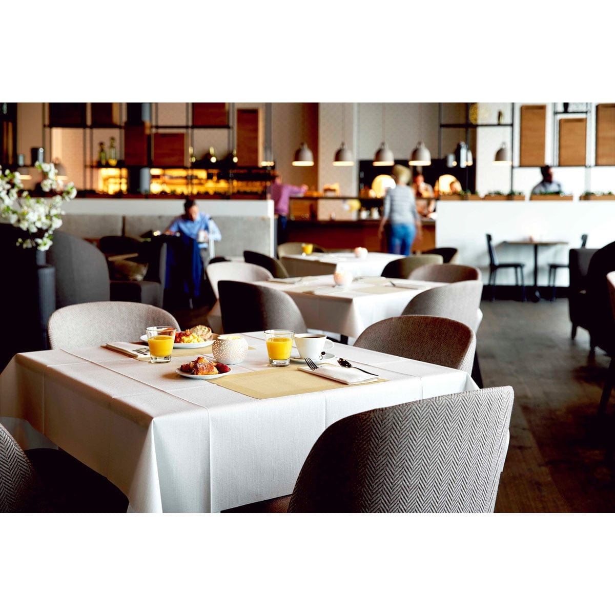 Duni Dunicel Tischset Linnea, 30 x 40 cm Farbvariante: Weiß