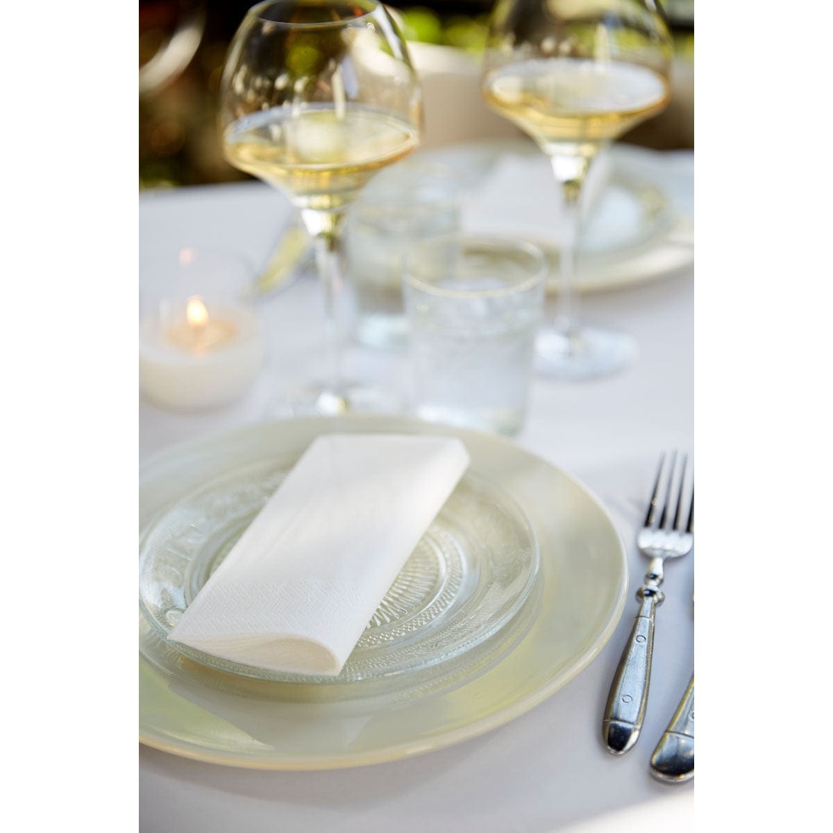 Duni Tissue-Serviette 40 x 40 cm, 3-lagig Farbvariante: Weiß