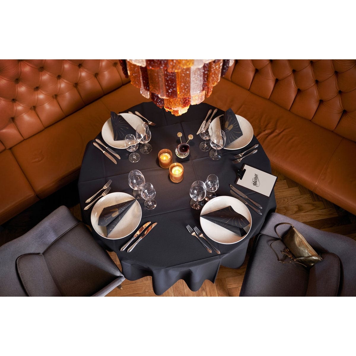 Duni Evolin Tischdecke, rund Ø 240 cm Farbvariante: Weiß