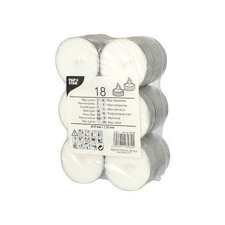 PAPSTAR Maxi-Teelichter weiß