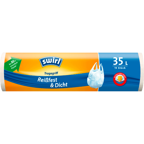 swirl Mülleimerbeutel mit Tragegriff transparent 35 Liter