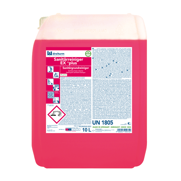 Dreiturm Sanitärrein. Ex +plus Sanitärgrundreiniger Inhalt: 1 Liter Flasche