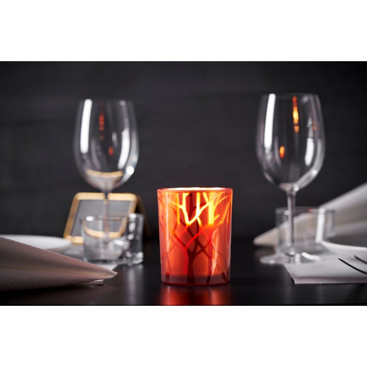 Duni Kerzenhalter Shimmer, Glas 100 x Ø 80 mm Farbvariante: Rost