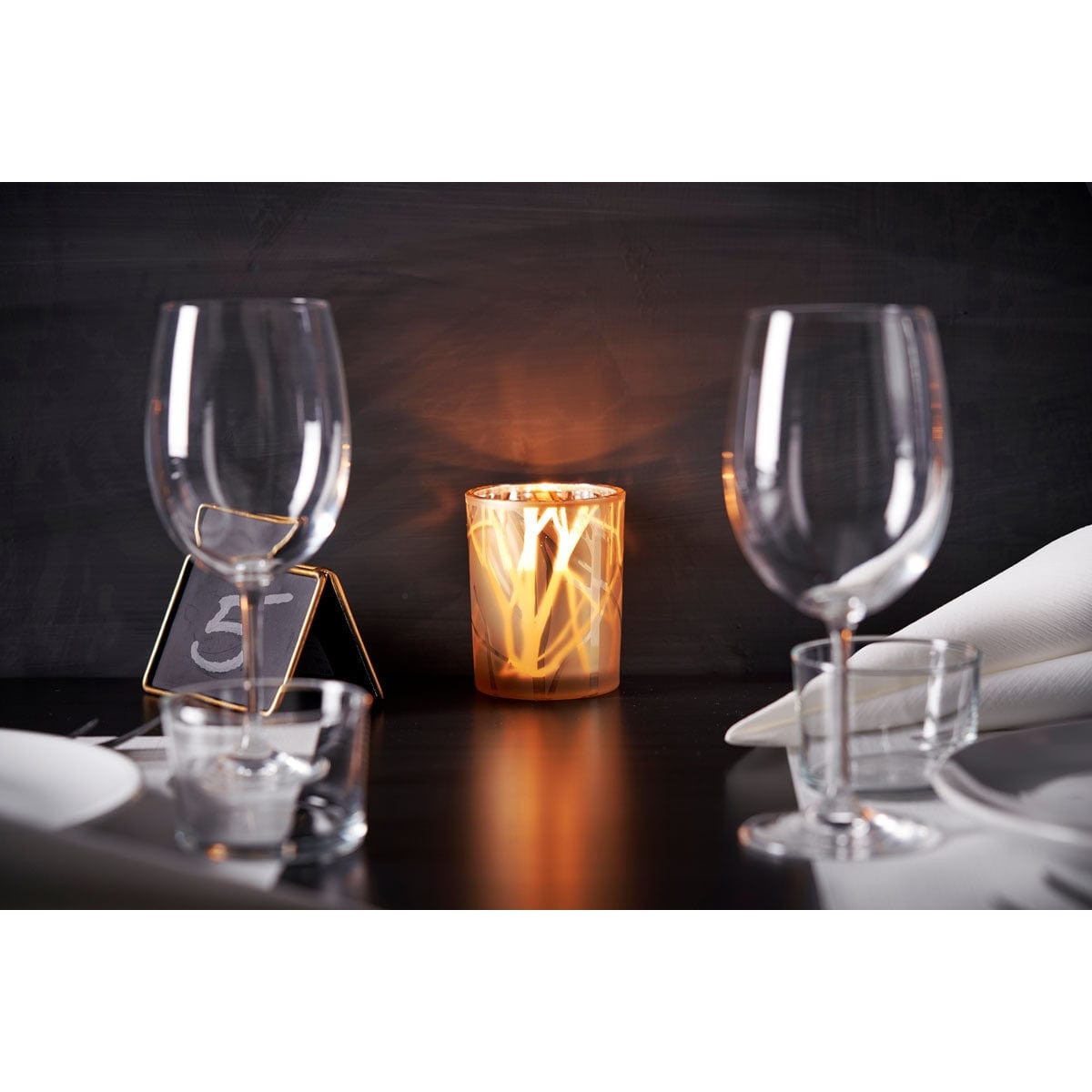 Duni Kerzenhalter Shimmer, Glas 100 x Ø 80 mm Farbvariante: Rost