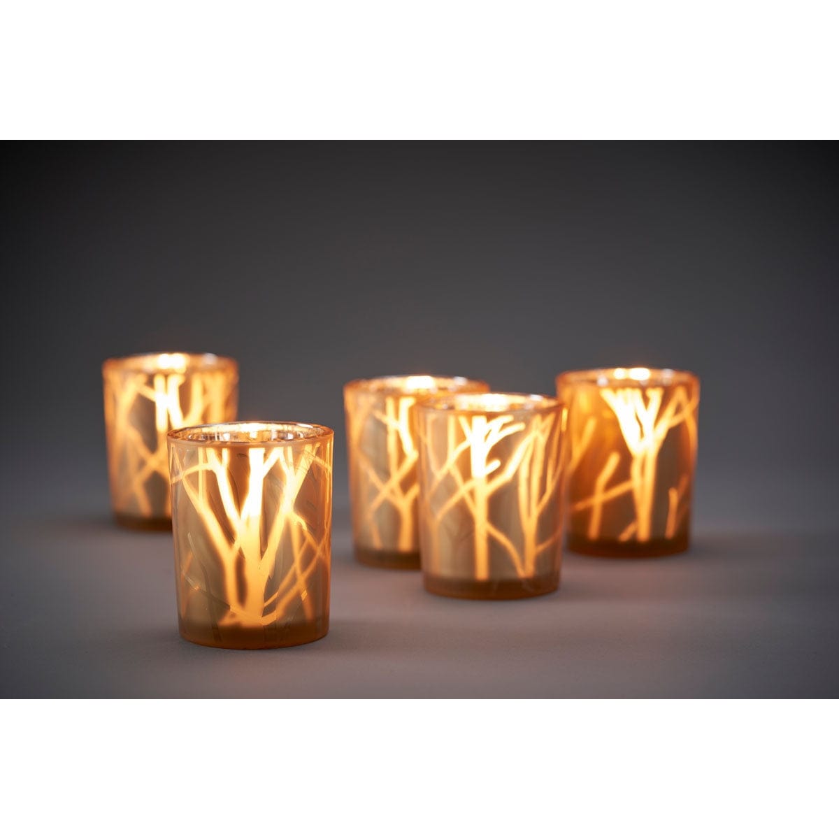 Duni Kerzenhalter Shimmer, Glas 100 x Ø 80 mm Farbvariante: Rost