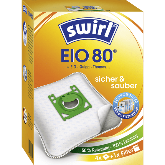swirl Staubsaugerbeutel EIO 80, mit MicroporPlus-Filter