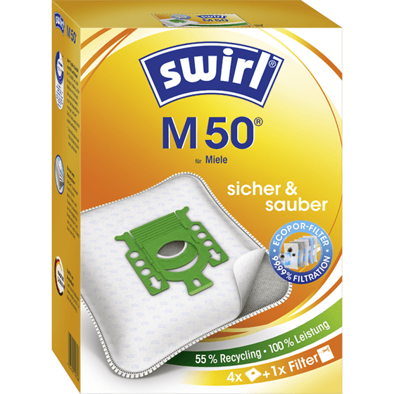 swirl Staubsaugerbeutel M 50, mit MicroporPlus-Filter