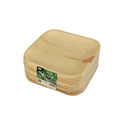 PAPSTAR Palmblatt-Teller "pure" eckig, Höhe 15 mm Größe: Größe 1