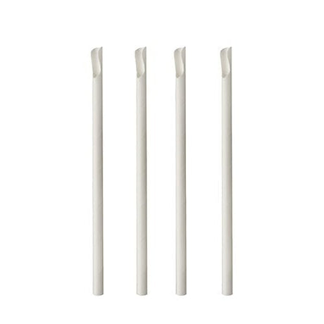 PAPSTAR Papier-Trinkhalm mit Löffel "pure" Farbvariante: Weiß