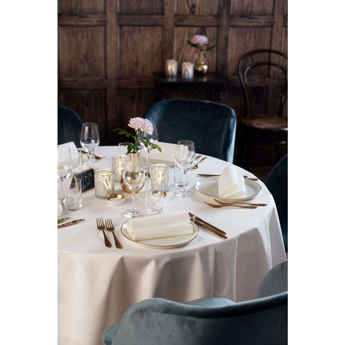 Duni Evolin Tischdecke, rund Ø 180 cm Farbvariante: Weiß