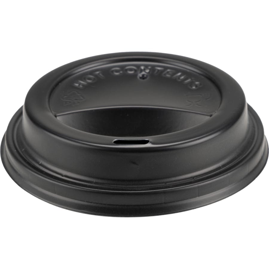 ABENA® Deckel für Kaffeebecher, Ø 90 mm, schwarz 1 Karton (10 Packungen × 100 Stück)