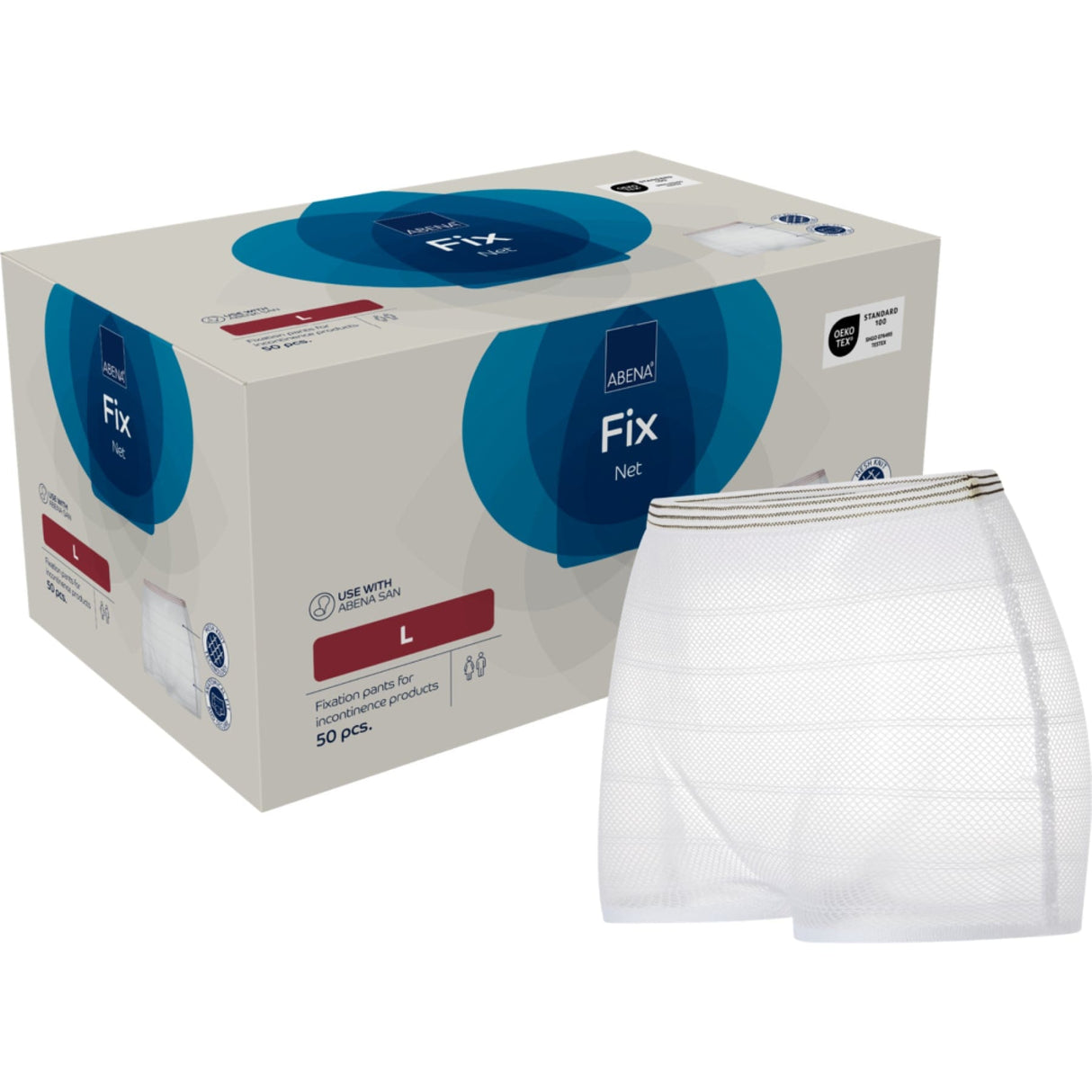 ABENA® Fix Net Fixierhosen, weiß 1 Packung (50 Stück), L
