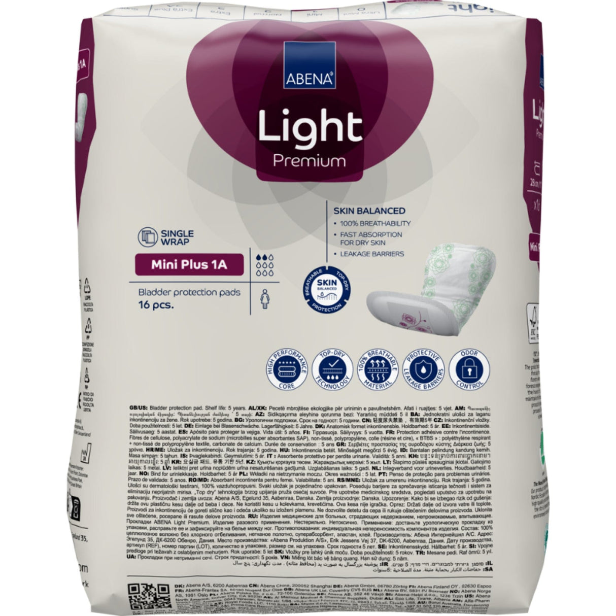 ABENA® Light Premium Inkontinenzeinlagen, Mini Plus 1 A