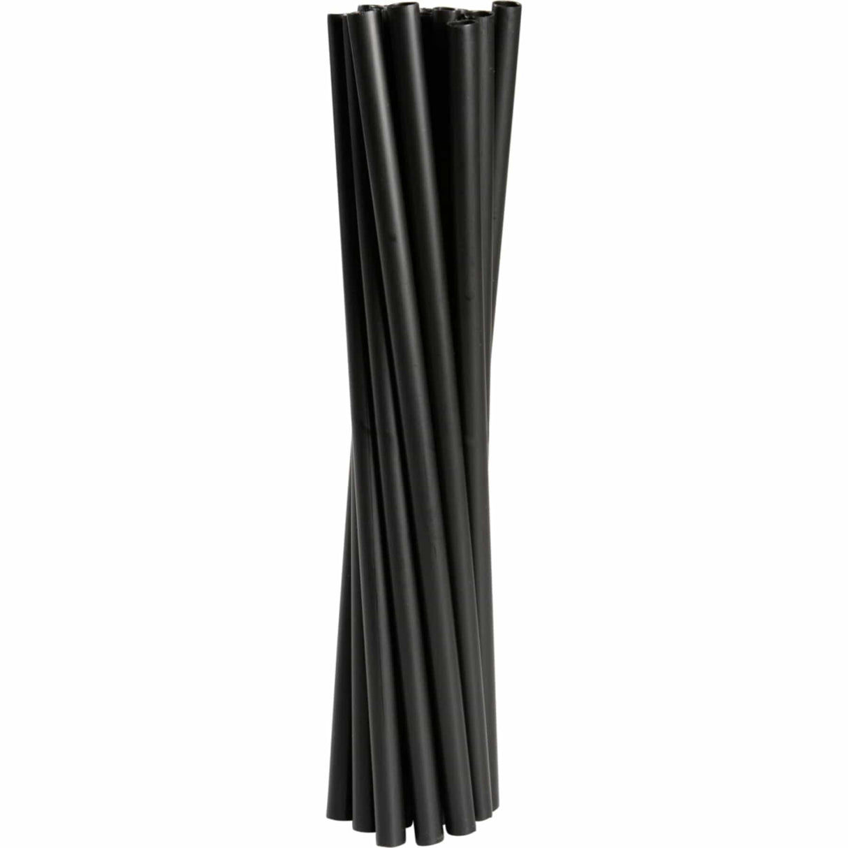 ABENA® Mehrweg Trinkhalme, 24 cm, Ø 8 mm, schwarz 1 Karton (10 Packungen × 250 Stück)