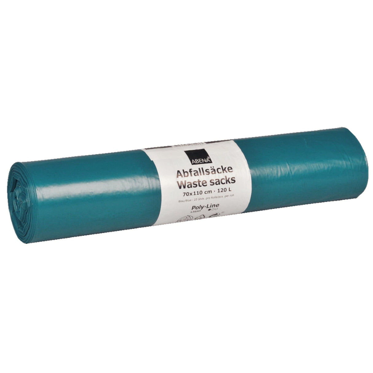 ABENA® Müllsack Poly-Line, 120 Liter, 34 my 1 Karton (10 Rollen × 25 Saecke)