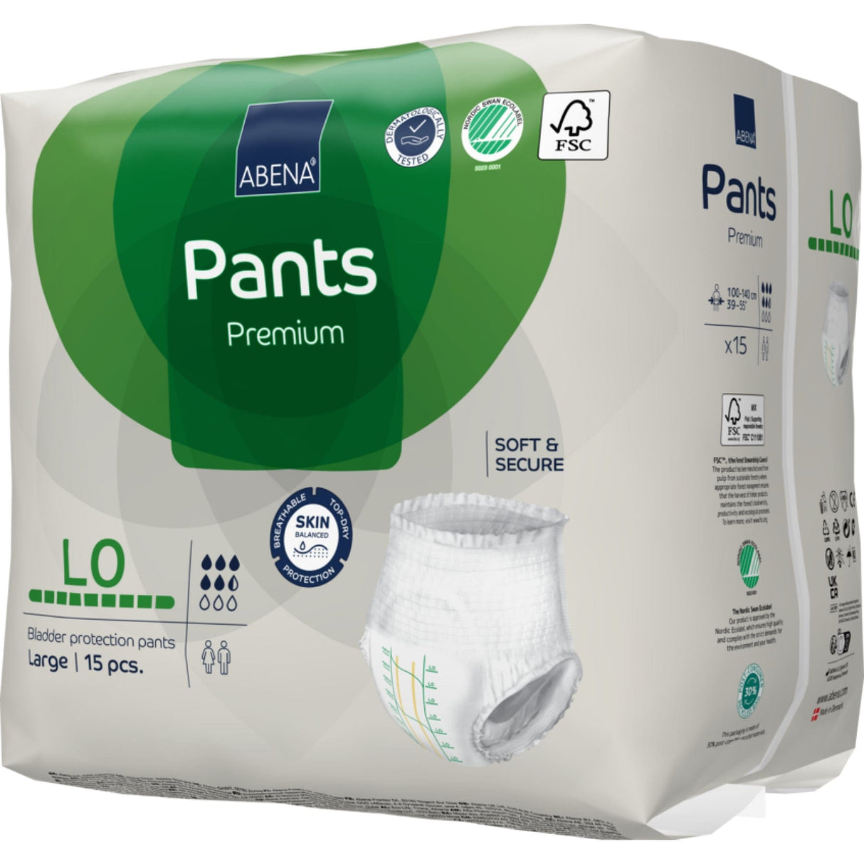 ABENA® Pants L0, Premium 1 Karton (6 Packungen × 15 Stück)