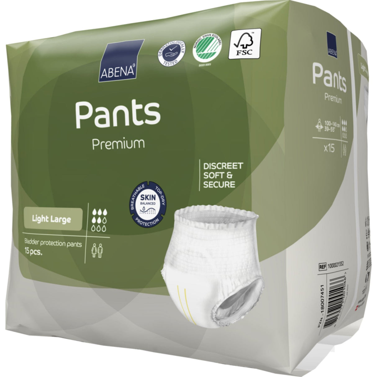ABENA® Pants Light L 1 Karton (6 Packungen × 15 Stück)