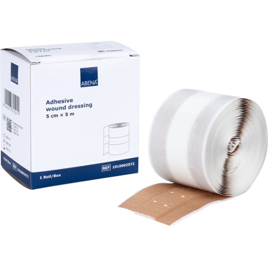 ABENA® Pflasterrolle, 5 x 5 cm, unsteril, beige 1 Karton (30 Rollen)