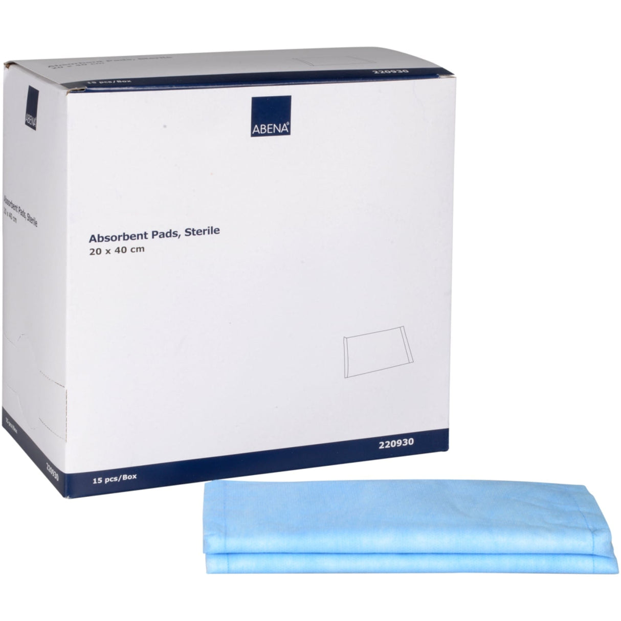 ABENA® Saugkompresse, steril, 20 x 40 cm, weiß 1 Karton (6 Packungen × 15 Stück)