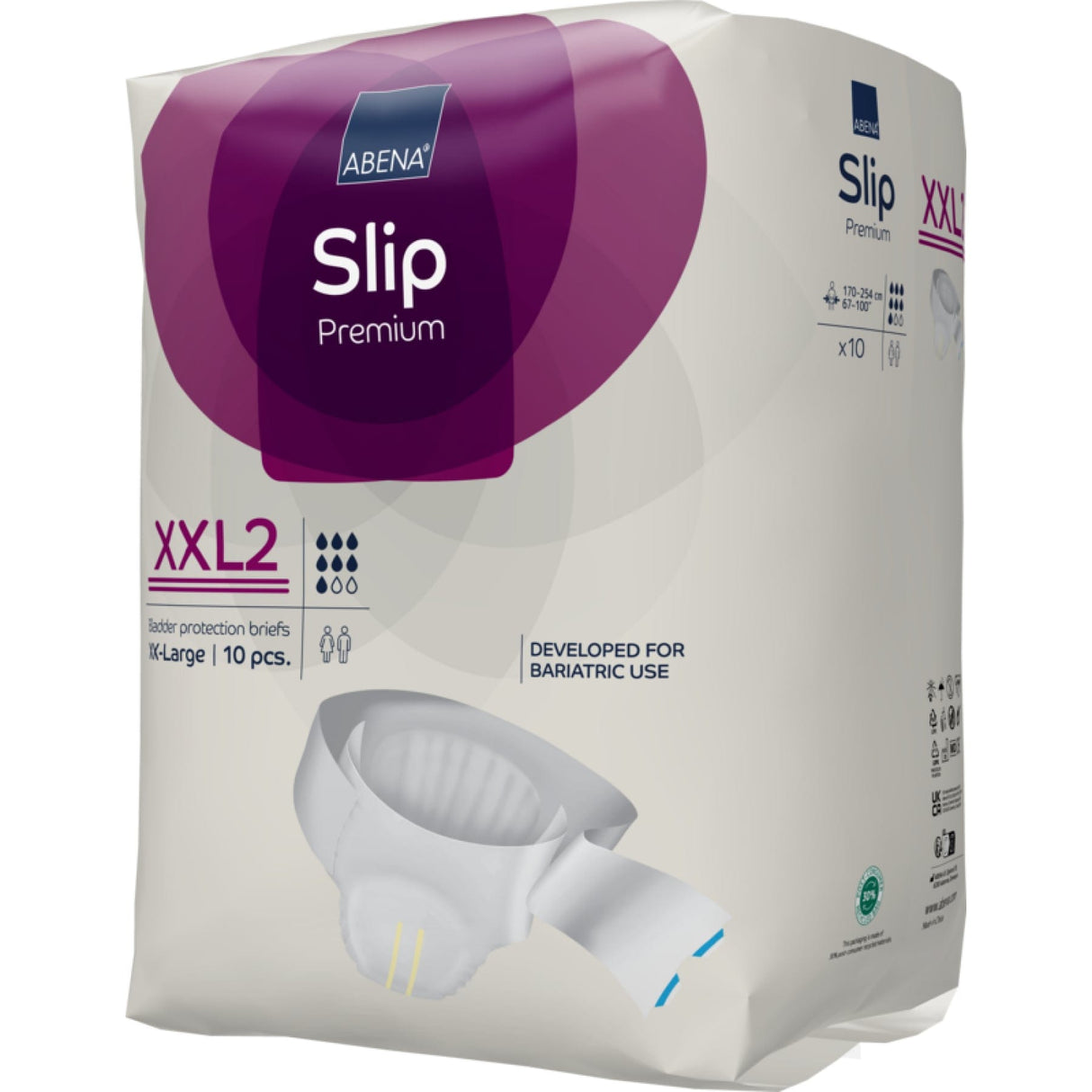 ABENA® Slip XXL2, Premium 1 Karton (4 Packungen × 10 Stück)