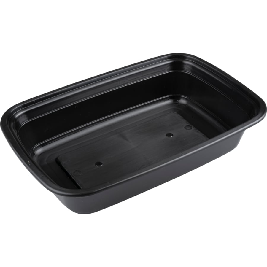 ABENA® Take-away-Schale, PP, ungeteilt, 360 ml, schwarz 1 Packung (50 Stück)
