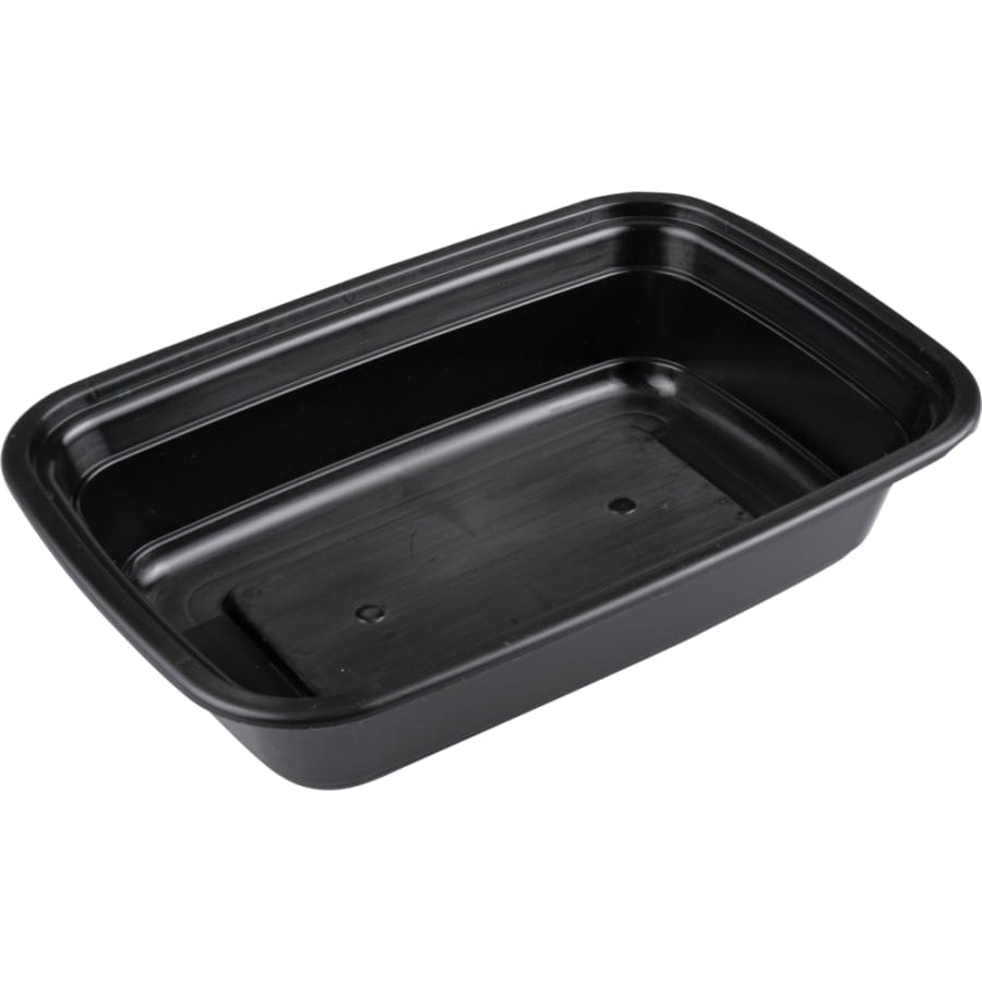 ABENA® Take-away-Schale, PP, ungeteilt, 705 ml, schwarz 1 Karton (8 Packungen × 50 Stück)