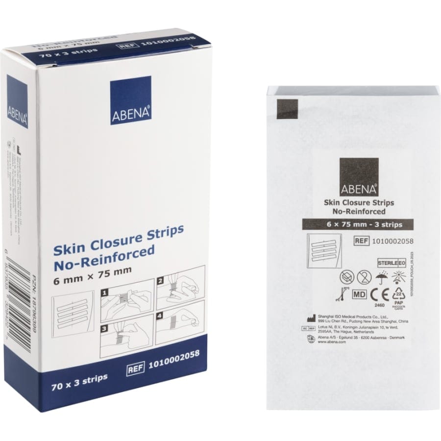 ABENA® Wundnahtstreifen, mit 3 Streifen, steril, braun 1 Packung (70 Stück)